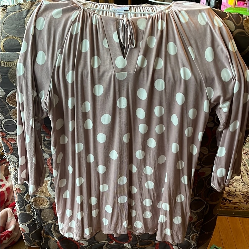 LuLaRoe Debra Tie Front Blouse